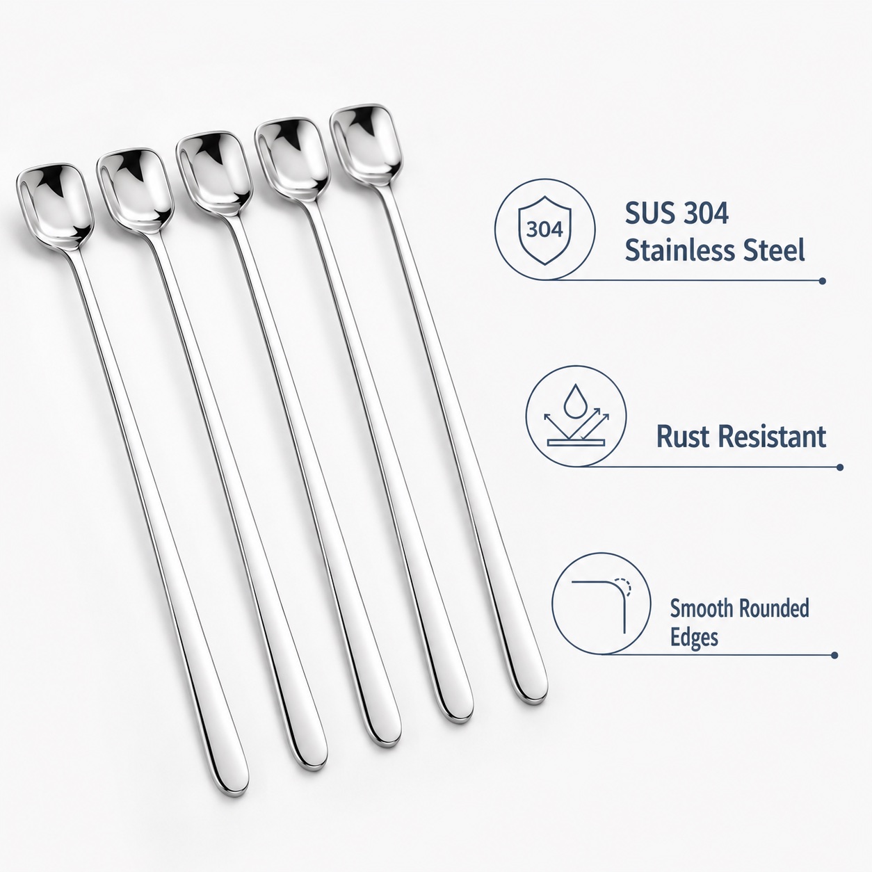 304 stainless steel coffee spoon material image