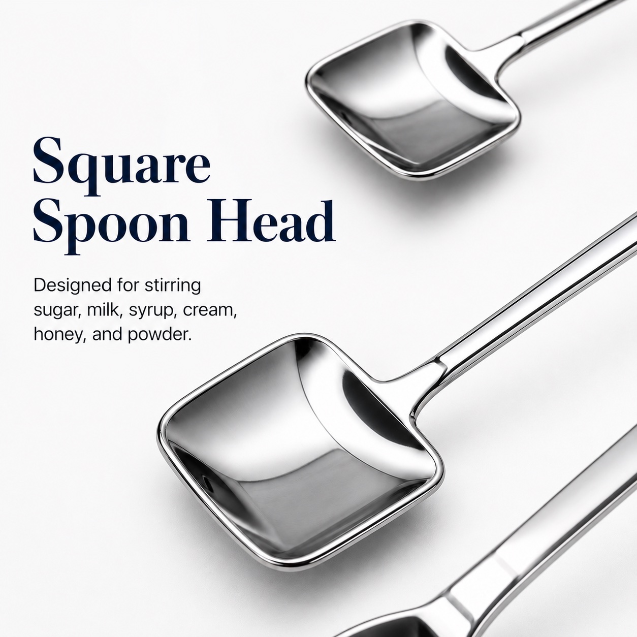 Square spoon head detail