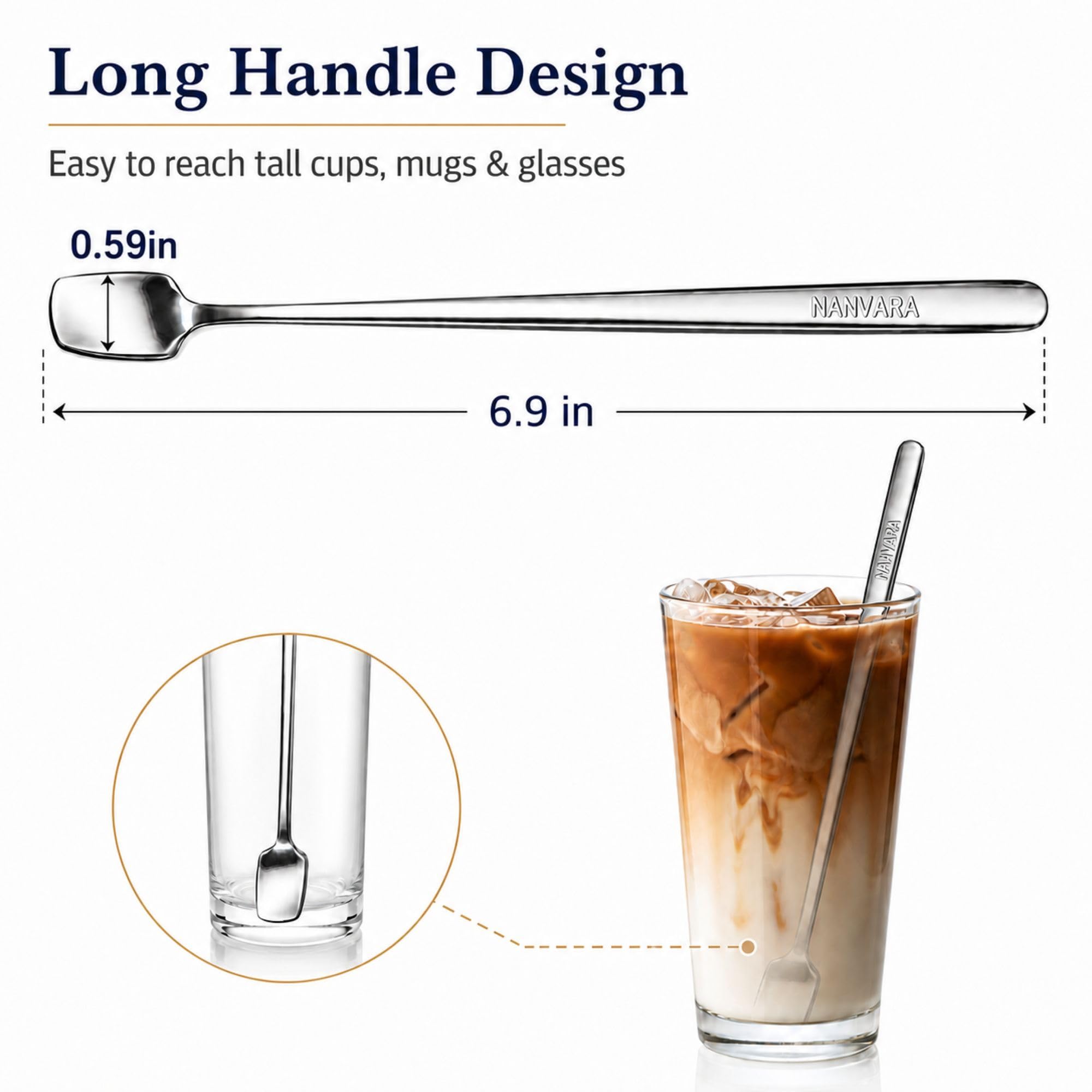 Coffee stirrers 6.9 inch long handle image