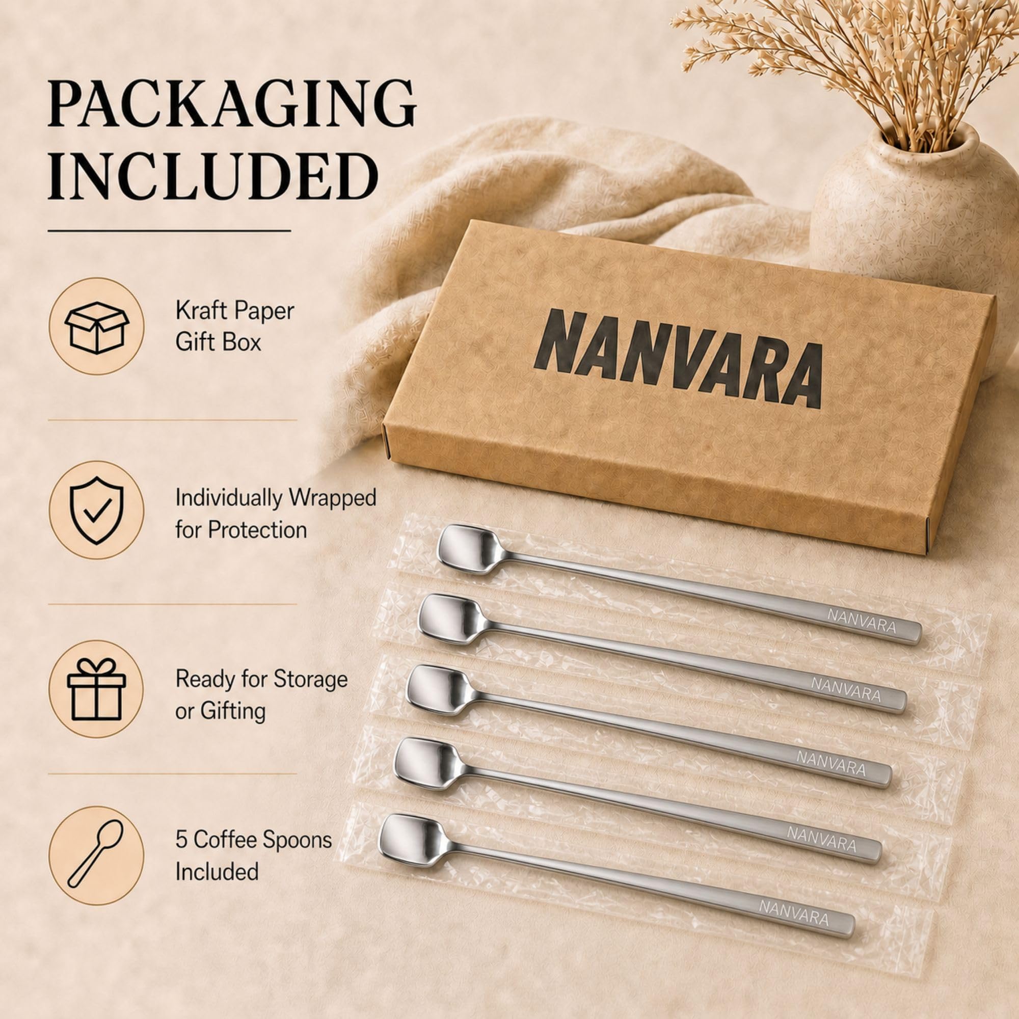 Coffee stirrers packaging image